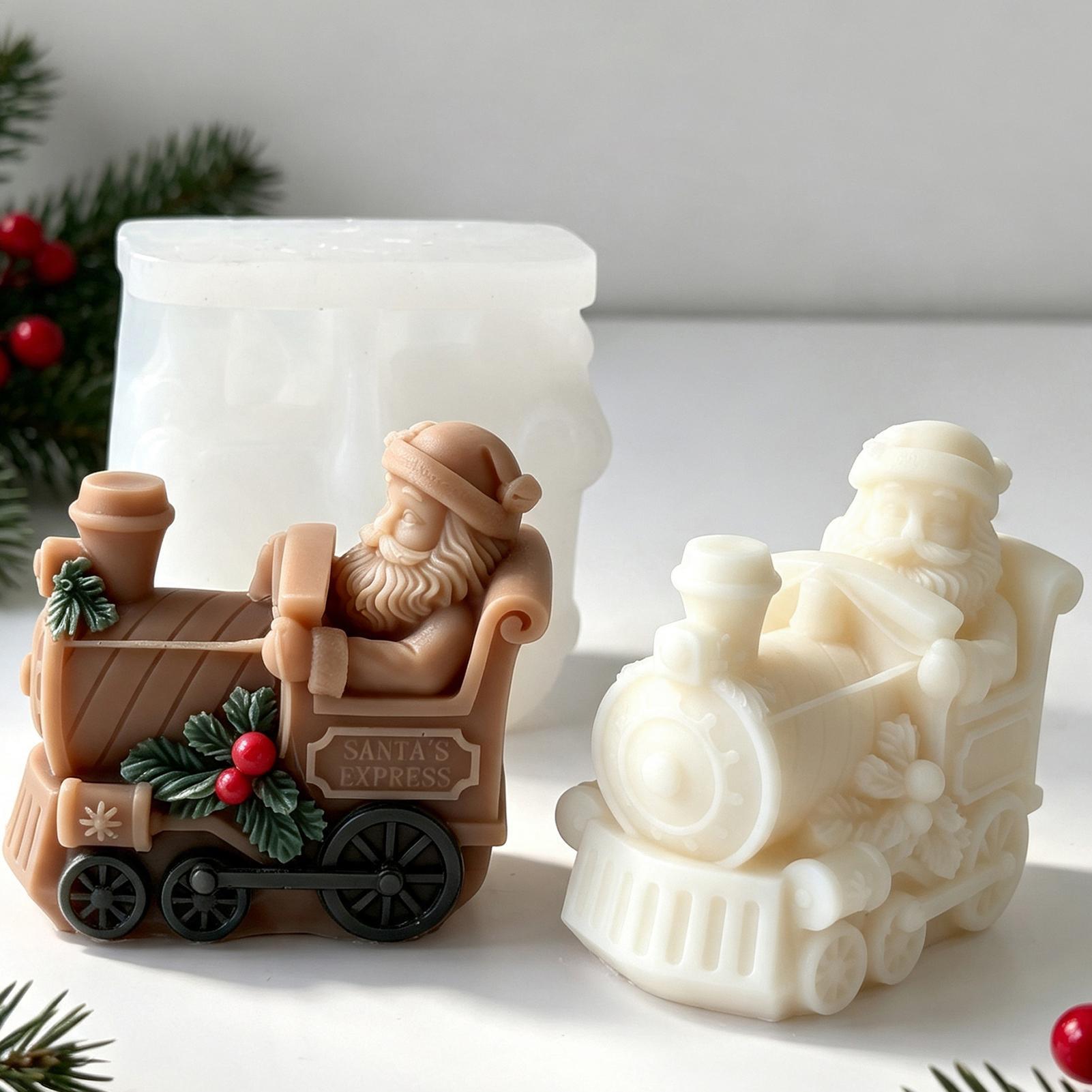 Resin Craft For Beginners - Kerstkaarsenmal in treinvorm, kaarsenmaakvormen, DIY epoxyharsmal