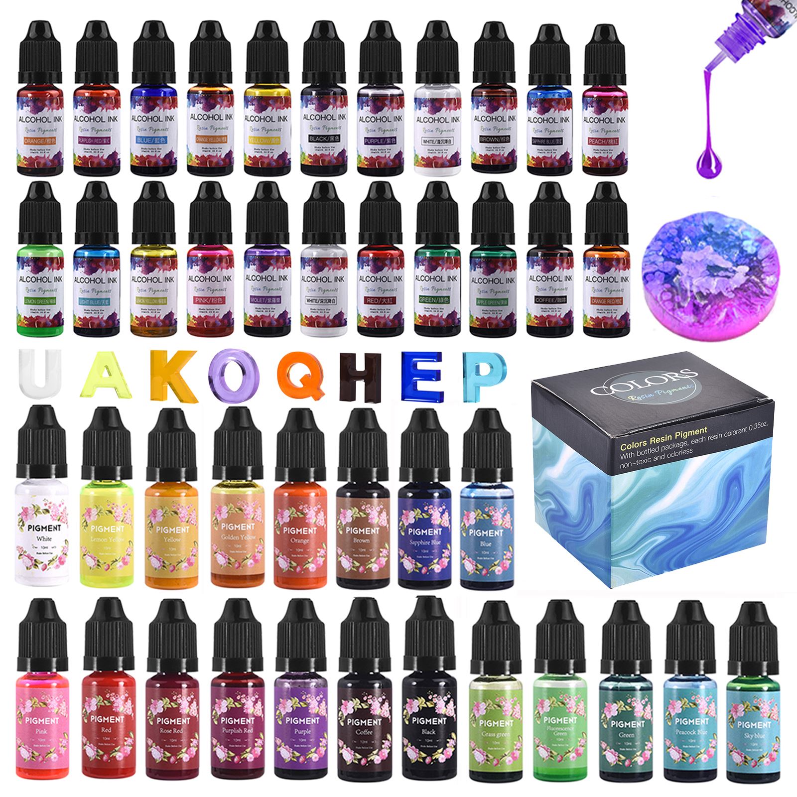 Resin Pigment Set - 1 Set Hars Pigment Kit Art
