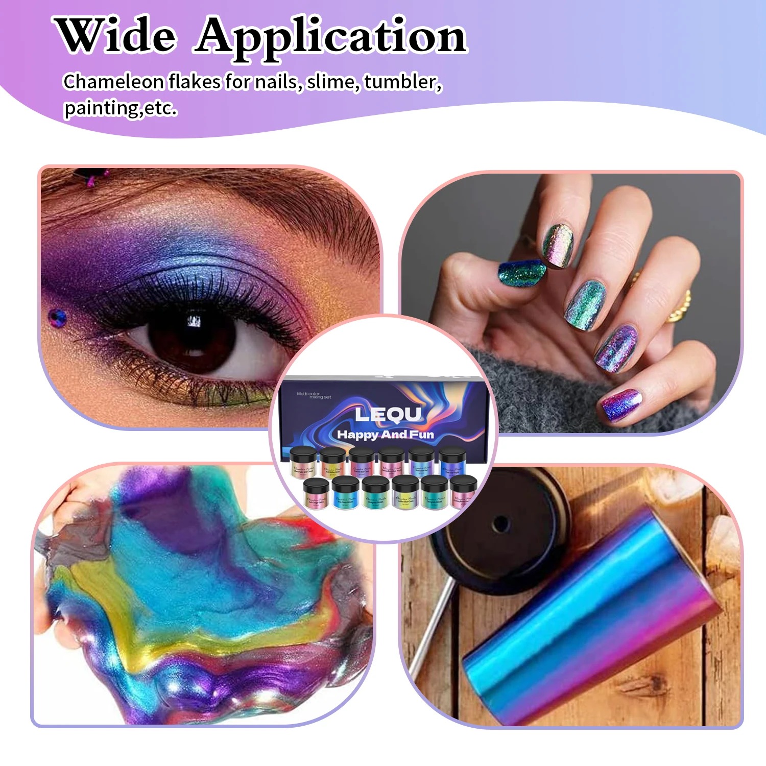 Een set kameleonroze nagelchro - Resin Pigment Set recensie en prijs